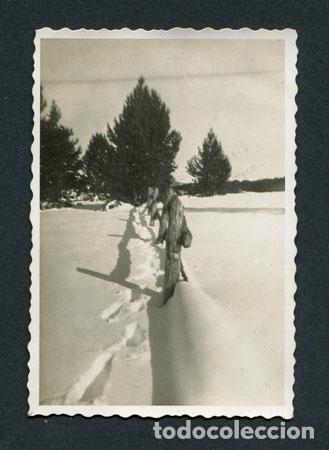 Fotograf&iacute;a antigua: LA MOLINA. Estaci&oacute;n de esqu&iacute;.  Valla. 2/1950