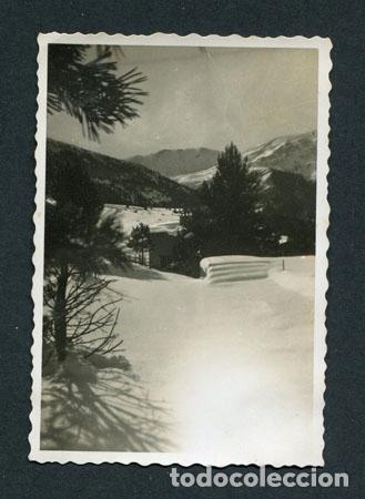 Fotograf&iacute;a antigua: LA MOLINA. Estaci&oacute;n de esqu&iacute;.  Paisaje nevado. 2/1950