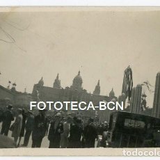 Fotografía antigua: FOTO ORIGINAL BARCELONA MONTJUIC EXPOSICION UNIVERSAL DIA DE LA INAUGURACION AÑO 1929. Lote 115678127