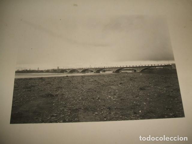 Fotograf&iacute;a antigua: PALANQUINOS LEON CONSTRUCCI&Oacute;N DE UN PUENTE FOTOGRAFIA LA GAFA DE ORO 1946 18 X 24 CMTS