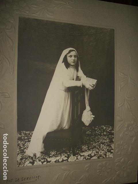 Antique Photography: GUADALAJARA RETRATO DE NI&Ntilde;A PRIMERA COMUNION HACIA 1913 ARQUER FOTOGRAFO