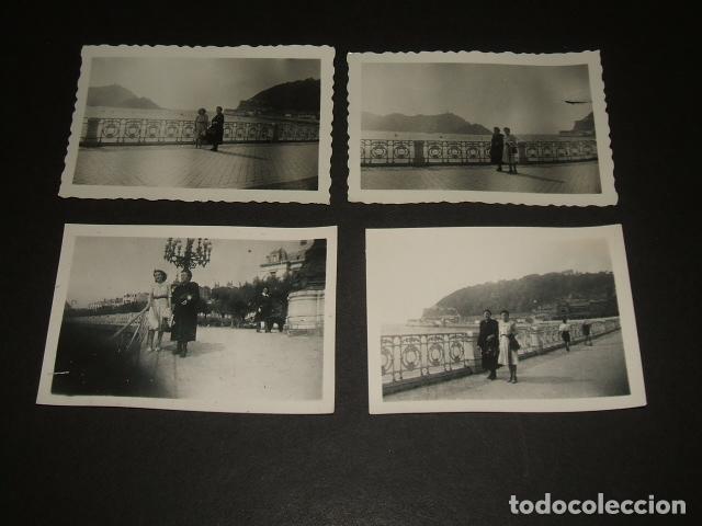 Fotografia antica: SAN SEBASTIAN 4 FOTOGRAFIAS A&Ntilde;OS 30 4,5 X 6,5 CMTS