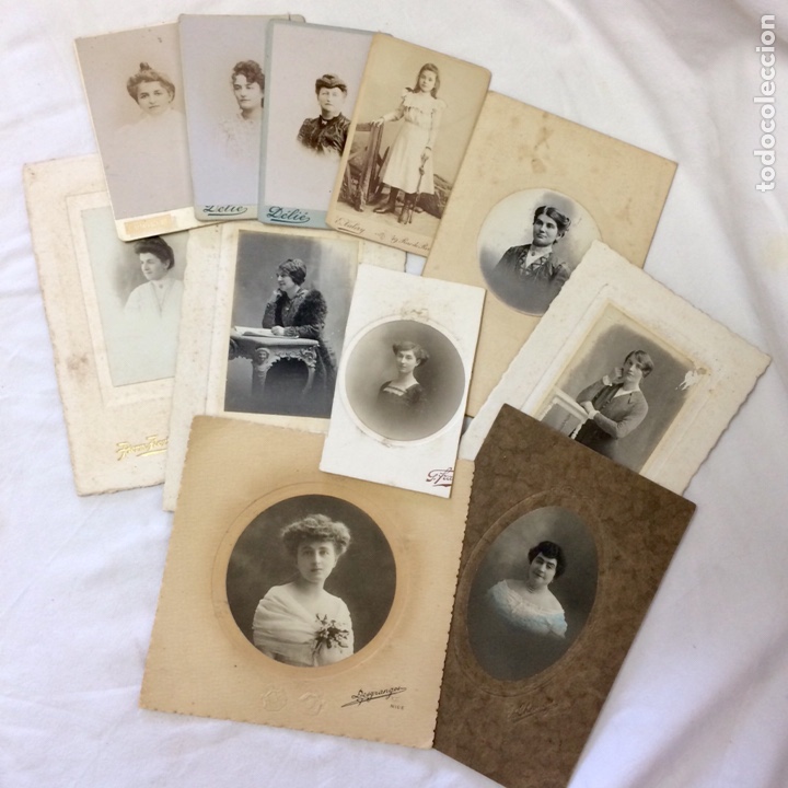 Fotograf&iacute;a antigua: LOTE 11 FOTOGRAFIAS ANTIGUAS DE MUJERES FRANCIA