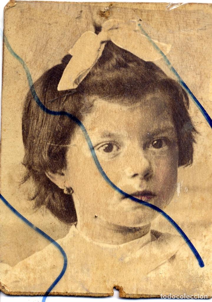 Antique Photography: RETRATO NI&Ntilde;A LIGERAMENTE COLOREADA TAMA&Ntilde;O  POSTAL SIN REVERSO