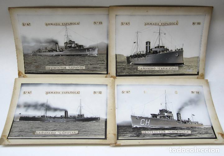 Antique Photography: buques de la armada espa&ntilde;ola, varios destructores, 4 fotograf&iacute;as 18x24 cm. Preparadas para publicar