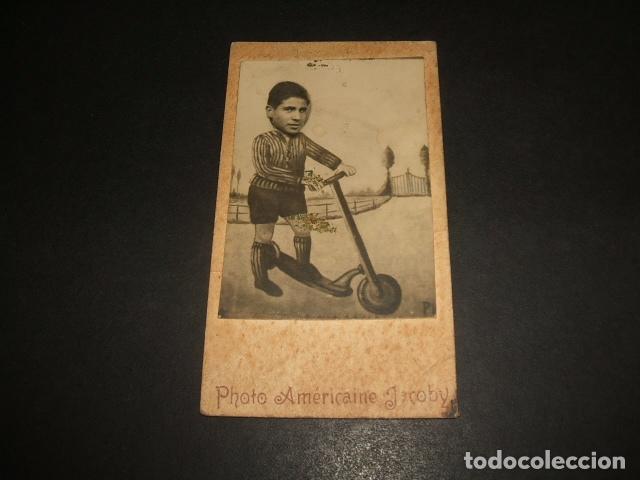 Fotografia antica: RETRATO DE HOMBRE FOTOGRAFIA MONTAJE COMICO COMPOSICION CON PATINETE