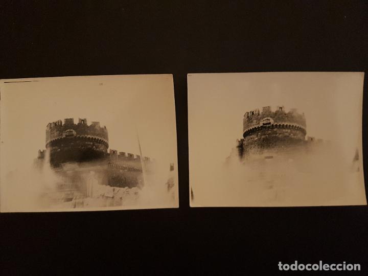 Photographie ancienne: GRAJAL DE CAMPOS LEON 2 FOTOGRAFIAS 1926 DETALLE DEL CASTILLO 8,5 X 11 CMTS