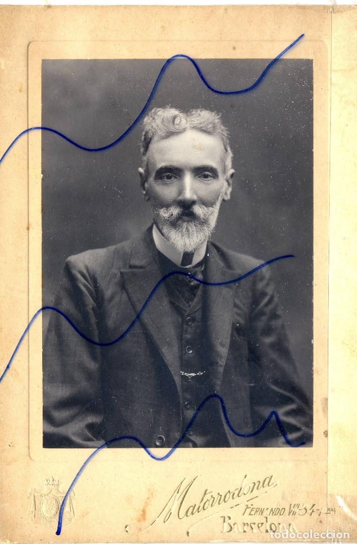 Fotografia antiga: FOTO MATARRODONA-BARCELONA RETRATO SE&Ntilde;OR TAMA&Ntilde;O POSTAL GRANDE SIN REVERSO