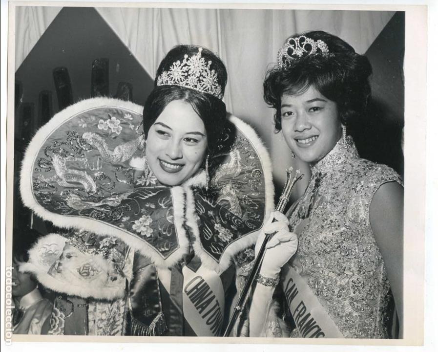 Fotograf&iacute;a antigua: Concurso de Belleza en San Francisco 1962, foto de agencia UPI 25,3x20,5 cm