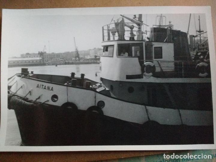 Fotograf&iacute;a antigua: FOTOGRAFIA BARCO DEL PRACTICO AITANA ATRACADO EN LOS MUELLES DE VALENCIA.