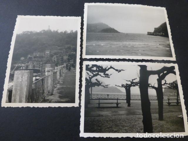 Fotograf&iacute;a antigua: SAN SEBASTIAN 3 FOTOGRAFIAS 1954 7,2 X 10,2 CMTS