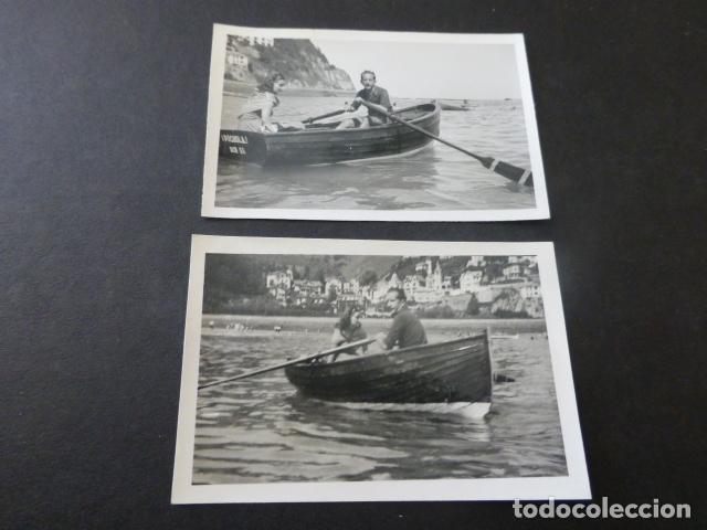 Antique Photography: SAN SEBASTIAN GIRA EN BARCA 6 FOTOGRAFIAS ANTIGUAS 4,5 X 6,5 CMTS