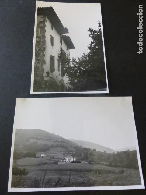 Fotografia antiga: LECAROZ NAVARRA PALACIO DE AROZTEGUIA 2 FOTOGRAFIAS ANTIGUAS 7 X 10 CMTS