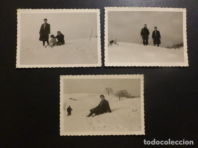 Alte Fotografie: SAN SEBASTIAN MONTE ULIA NEVADA 1944 3 FOTOGRAFIAS ANTIGUAS 6 X 9 CMTS