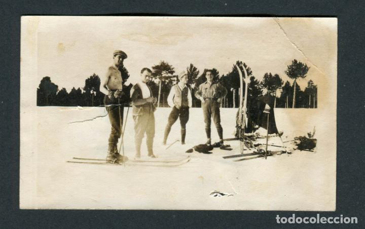 Fotograf&iacute;a antigua: ESQU&Iacute;. Esqu&iacute; de fondo. Cuatro esquiadores. c.1930