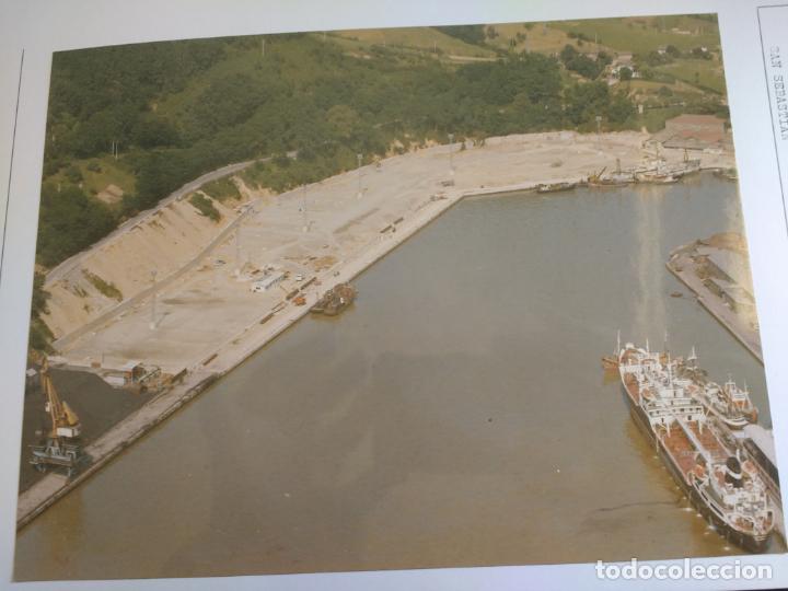 Fotografia antica: FOTOGRAFIA AEREA MUELLE RIBERA DEL LEZO. SAN SEBASTIAN