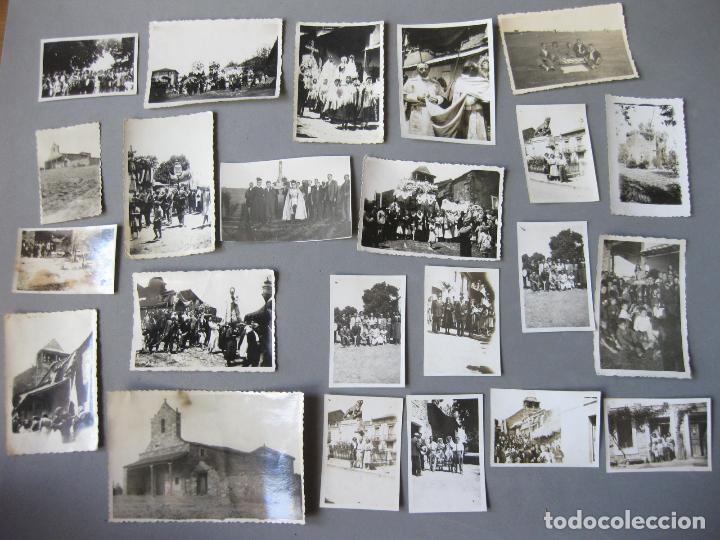 Fotograf&iacute;a antigua: LOTE DE 23 FOTOGRAF&Iacute;AS DE LOS A&Ntilde;OS 30 DE LAS FIESTAS O SEMANA SANTA DE UN PUEBLO DE VALLADOLID