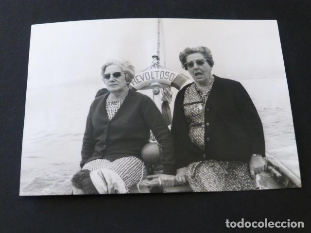 Alte Fotografie: villagarcia de arosa pontevedra excursion maritima antigua fotograf&iacute;a 7,5 x 10,5 cmts