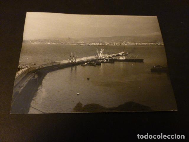 Photographie ancienne: gijon asturias puerto del musel antigua fotograf&iacute;a 7,5 x 10,5 cmts