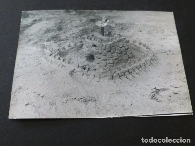 Photographie ancienne: VILLAGARCIA DE AROSA PONTEVEDRA CASTILLO EN LA PLAYA ANTIGUA FOTOGRAFIA 7,5 X 10,5 CMTS