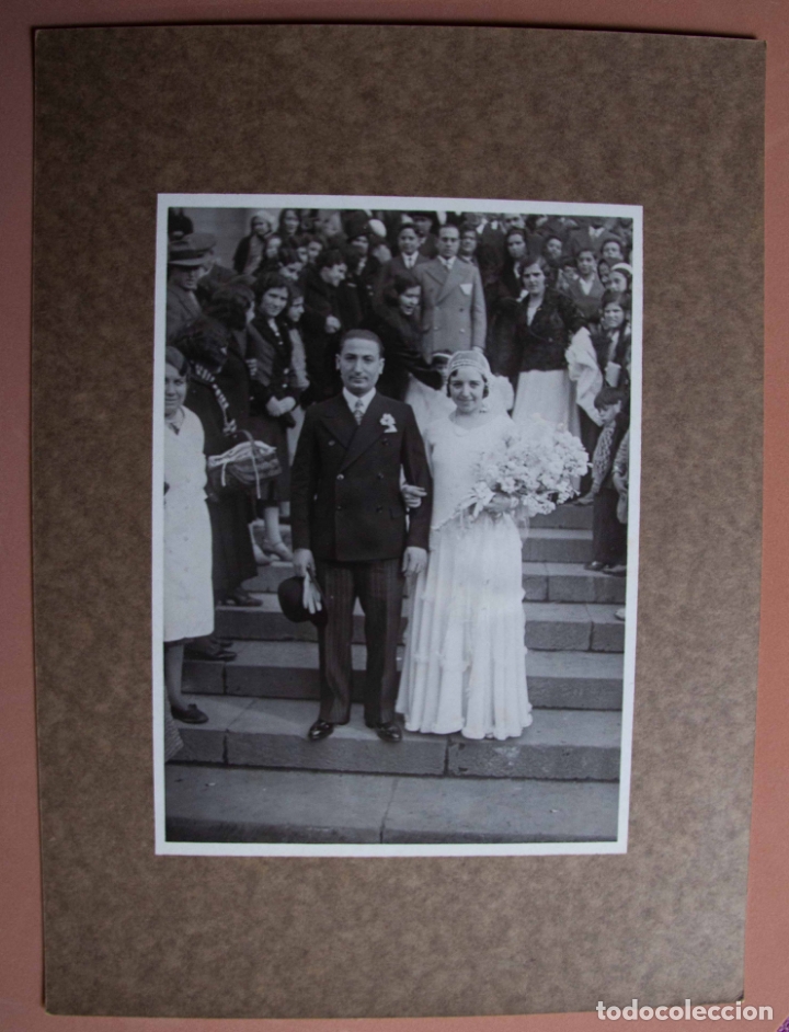 Fotograf&iacute;a antigua: FOTO DE BODA. BCN. F: Maym&oacute;
