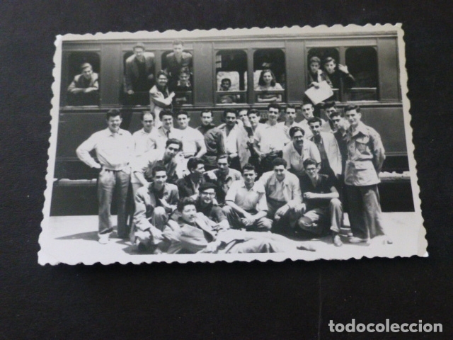 Fotograf&iacute;a antigua: GRUPO DE LA OJE EN TREN ANTIGUA FOTOGRAFIA