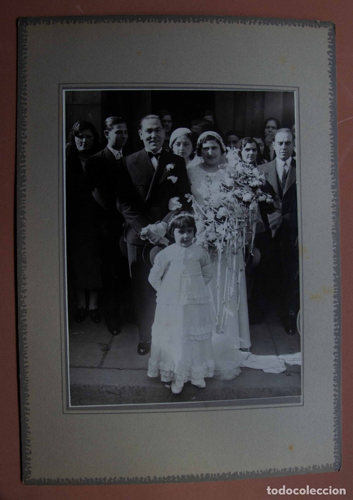 Fotograf&iacute;a antigua: Foto de BODA. Preciosa foto de boda. c. 1930. F: Torres y Torres. BCN