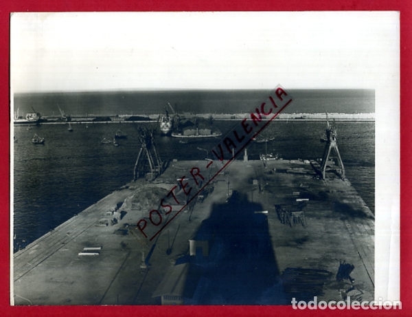 Alte Fotografie: FOTO FOTOGRAFIA DEL PUERTO DE TARRAGONA , GRANDE ,ORIGINAL , F1