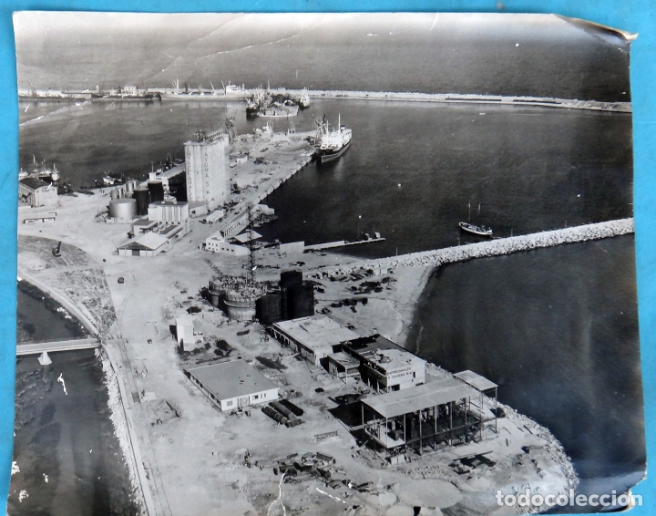 Alte Fotografie: GRAN FOTO FOTOGRAFIA DEL PUERTO DE TARRAGONA , GRANDE ,ORIGINAL , F1