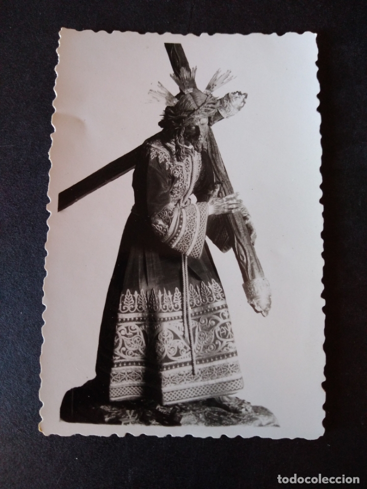 Fotograf&iacute;a antigua: CRISTO DEL GRAN PODER SERRANO FOTOGRAFO SEVILLA 9X6 CM
