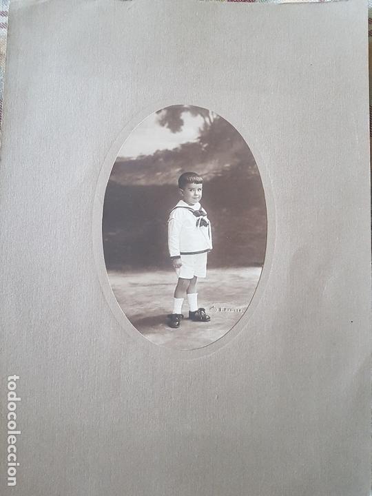 Fotograf&iacute;a antigua: SAN SEBASTIAN RETRATO DE NI&Ntilde;O TRAJE DE MARINERO E. RESINES FOTOGRAFO