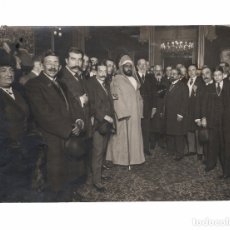 Fotografia antiga: INAUGURACIÓN DEL CÍRCULO ARTÍSTICO, BARCELONA, CON EL SULTÁN DE MARRUECOS MULEY HAFID. ENERO 1915.. Lote 182281377