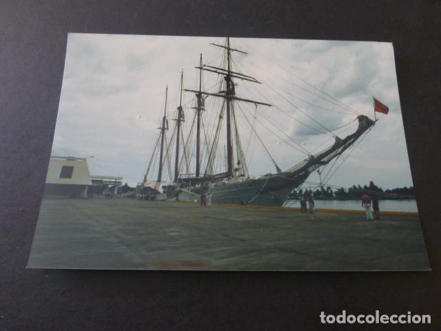 Alte Fotografie: BUQUE ESCUELA JUAN SEBASTIAN EL CANO EN SANTO DOMINGO REPUBLICA DOMINICANA  FOTOGRAFIA 1987