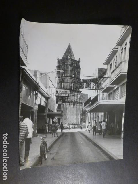 Fotograf&iacute;a antigua: CAMAG&Uuml;EY CUBA CALLE E IGLESIA DE LA SOLEDAD ANTIGUA FOTOGRAFIA 11,5 X 15 CMTS