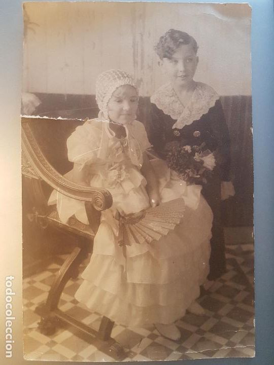 Antique Photography: RETRATO DOS NI&Ntilde;OS GALANTES FOTOGRAFIA ANTIGUA 29 X 18,5 CTMS