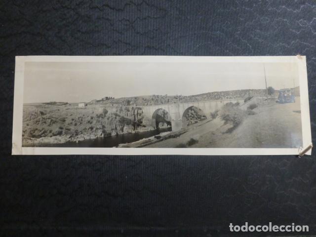 Fotografia antica: ALMARAZ CACERES PUENTE FOTOGRAFIA PANORAMICA A&Ntilde;OS 20 9 X 27,2 CMTS