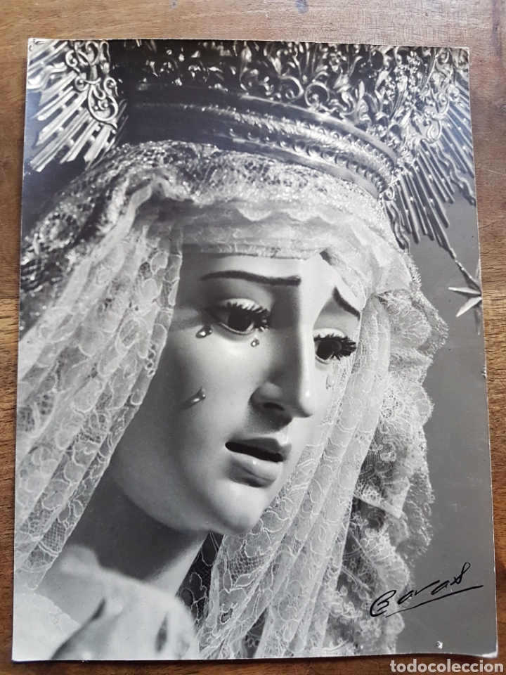 Fotograf&iacute;a antigua: Magnifica foto virgen de La expiracion Baras Ubeda