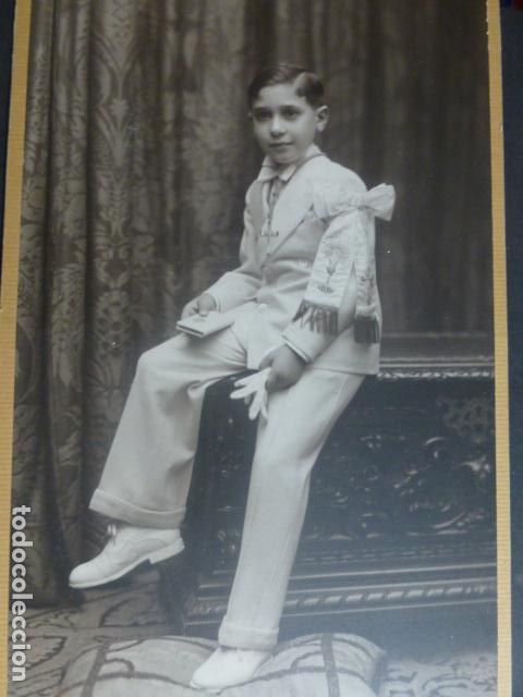 Fotografia antiga: RETRATO NI&Ntilde;O PRIMERA COMUNION A&Ntilde;OS 30 17 X 30 CMTS