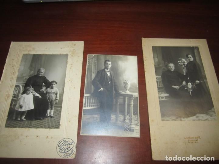 Fotograf&iacute;a antigua: 3 FOTOGRAFIAS PERSONAS --ALBERT RIFA ---SABADELL