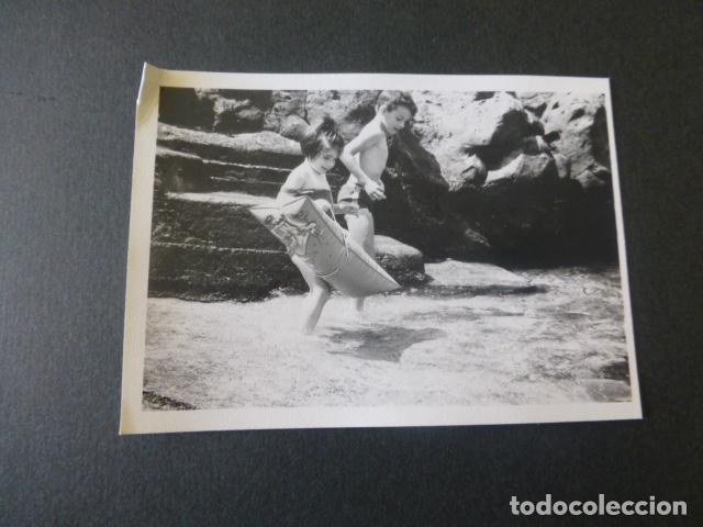 Fotografia antiga: SANTA CRUZ DE LA PALMA CHARCO AZUL ANTIGUA FOTOGRAFIA 7,5 X 10,5 CMTS