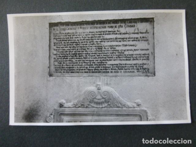 Fotograf&iacute;a antigua: MOJACAR ALMERIA FUENTE E INSCRIPCI&Oacute;N ANTIGUA FOTOGRAFIA 9 X 14 CMTS