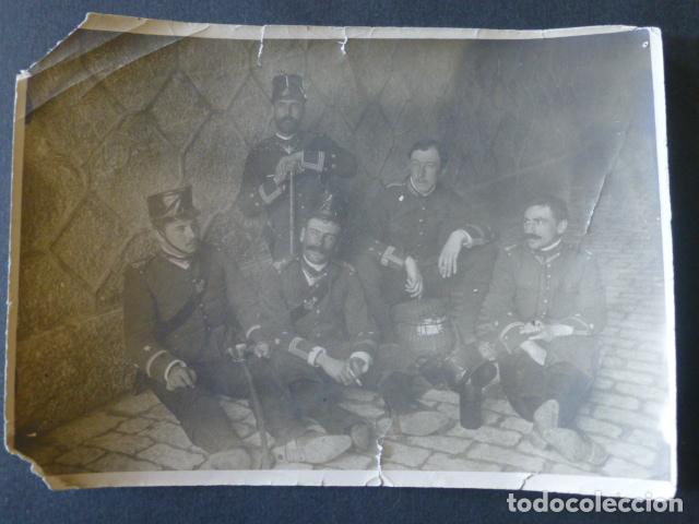 Fotograf&iacute;a antigua: GRUPO DE OFICIALES MILITARES ANTIGUA FOTOGRAFIA 13 X 18 CMTS