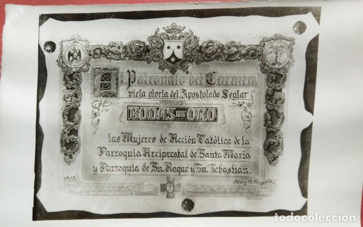 Fotografia antica: ALCOY DIPLOMA PATRONATO DEL CARMEN BODAS DE ORO 1903-1953