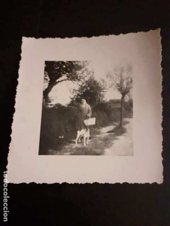 Fotograf&iacute;a antigua: MUJER CON PERRO ANTIGUA FOTOGRAFIA