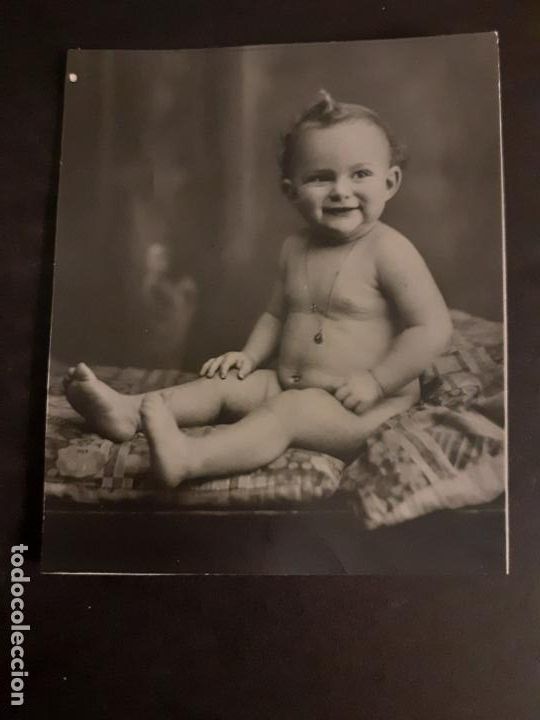 Fotografia antiga: LEON A&Ntilde;OS 30 RETRATO DE NI&Ntilde;O DESNUDO ANTIGUA FOTOGRAFIA