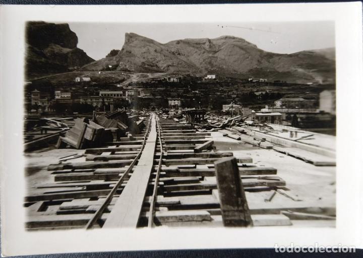 Fotografia antiga: ALCOY CONSTRUCCION PUENTE SAN JORGE TAMA&Ntilde;O 6,5 X 9,5 CM.