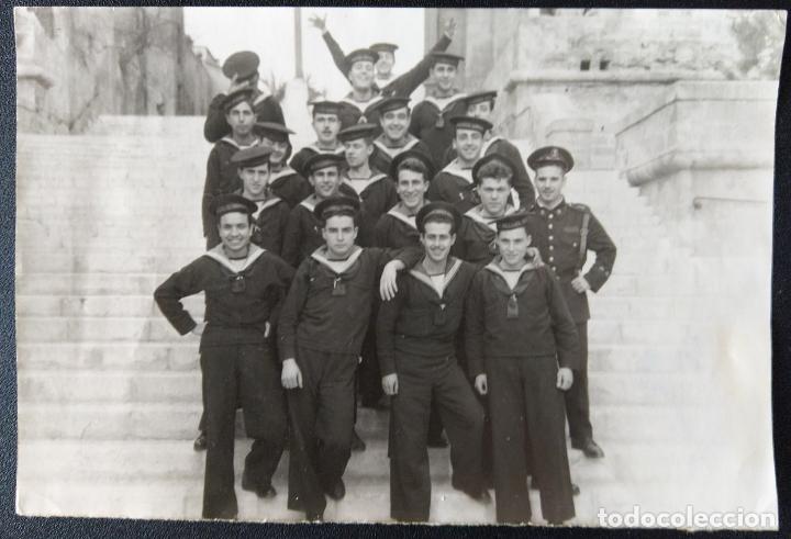 Fotograf&iacute;a antigua: CARTAGENA MILITARES 1954 LOTE 3 FOTOGRAF&Iacute;AS TAMA&Ntilde;O 17,5 X 11,5 CM.