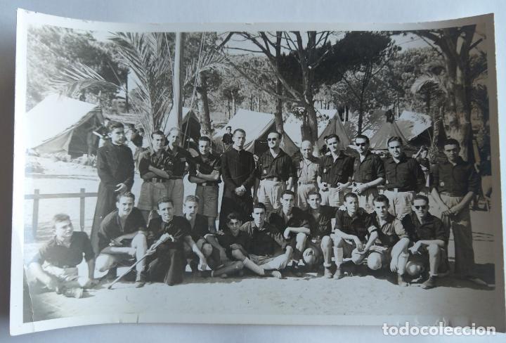 Antique Photography: CAMPAMENTO DE VERANO DEL FRENTE DE JUVENTUDES TAMA&Ntilde;O POSTAL