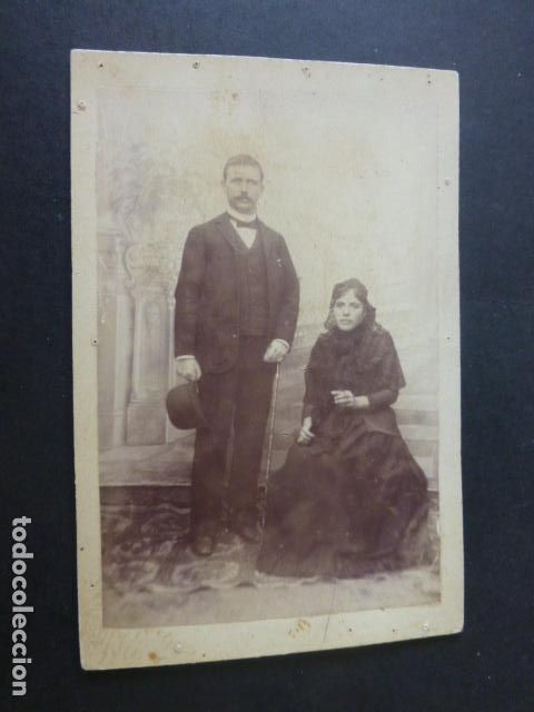 Antique Photography: RETRATO DE MATRIMONIO HACIA 1885 PROVINCIA DE CIUDAD REAL CABINET