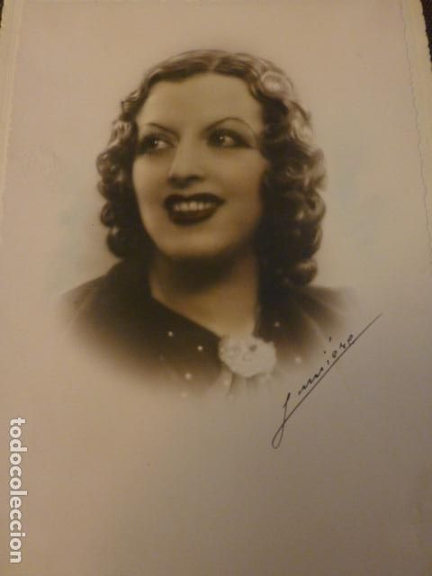 Fotografia antiga: RETRATO DE MUJER ILUMINADO LUMIERE FOTOGRAFO ANTIGUA FOTOGRAFIA 13 X 18 CMTS